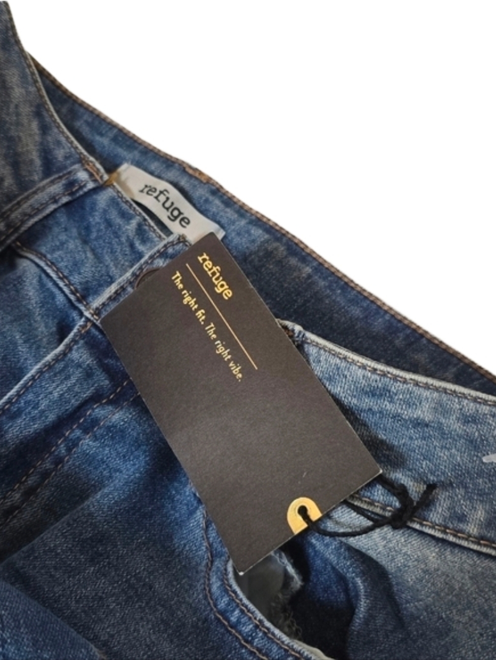 Refuge Distressed Skinny Jeans Sz 4 NWT Blue See Pics - Picture 5 of 6